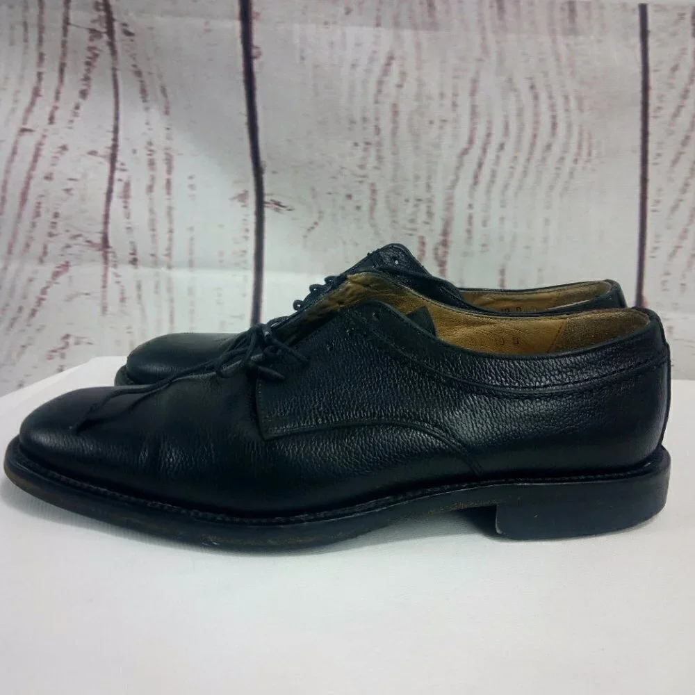 ET Wright Italian Black Oxford Leather Dress Shoes
